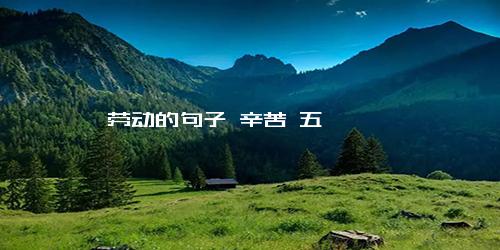 劳动的句子 辛苦 五一